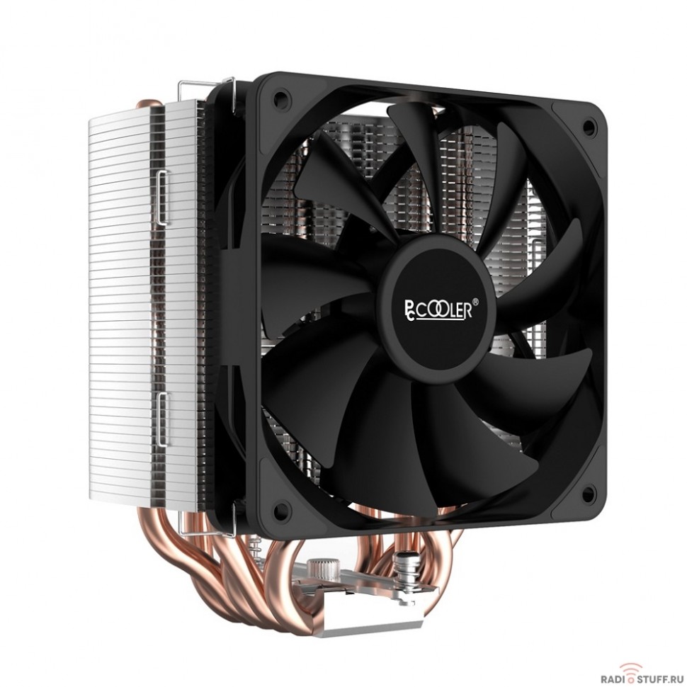 PCCooler GI-H58U V2 LGA2066/2011/1700/1366/115X/775/AM4/3/3+/AM2/2+/FM1/2/2+ (10 шт/кор, TDP 240W, 120mm PWM FAN, 5 тепловых трубок 8мм, 800-1800RPM, 26,5dBa)    партномер GI-H58U V2