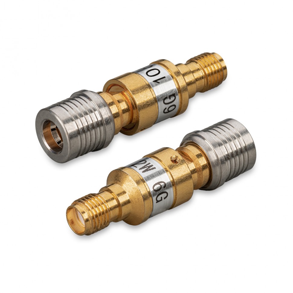 Аттенюатор 10 дБ QMA(male)-SMA(female)-50-10-2 (0-6 ГГц)