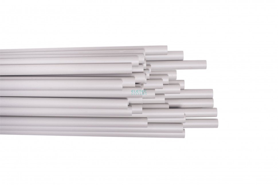 Труба жесткая, d 50мм, 3м, ПВХ, (30м/уп), атмосферостойкая, легкая, Eletec
