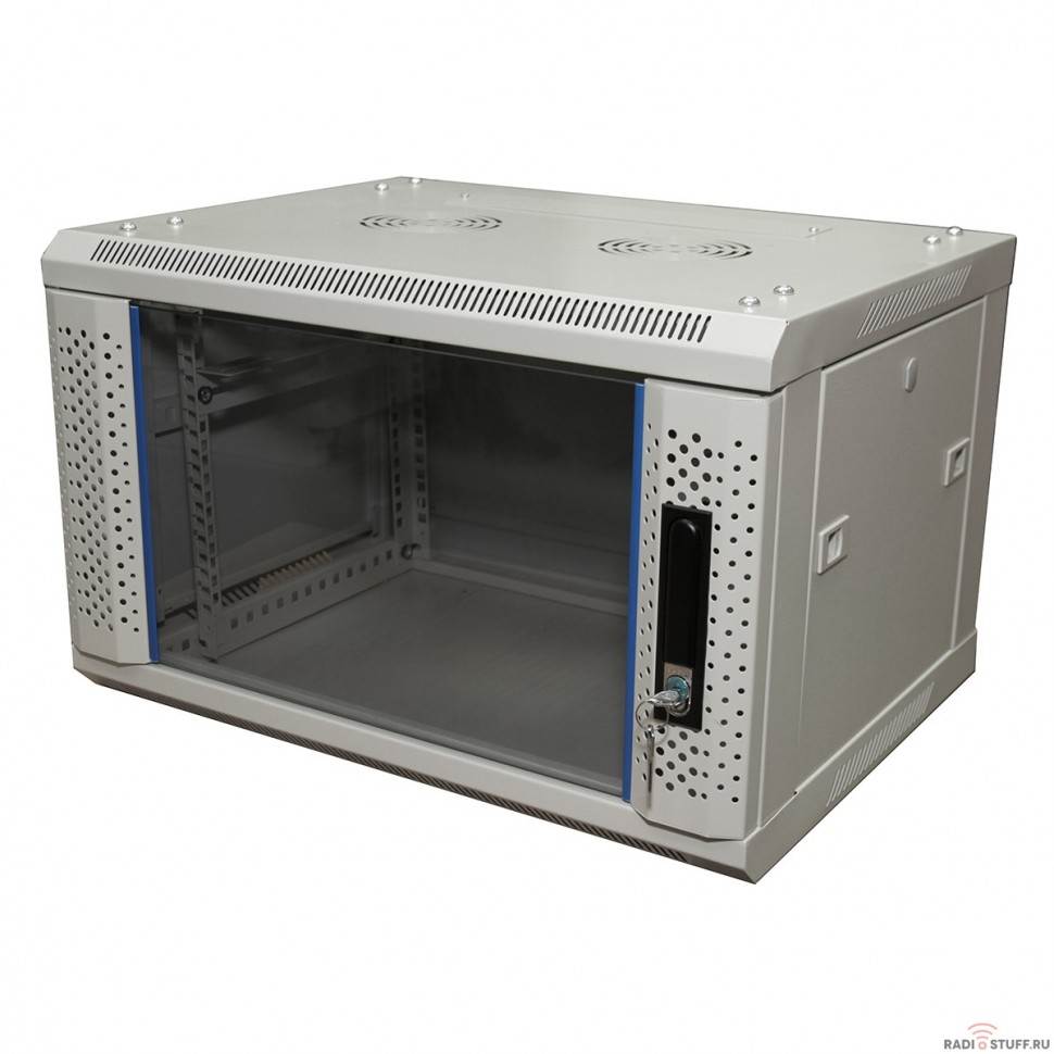 Шкаф телекоммуникационный, 9U, (600x450мм), серый, 5bites