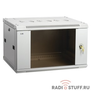Шкаф 12U, (600x600мм), дверь стекло, LINEA W, серый, ITK